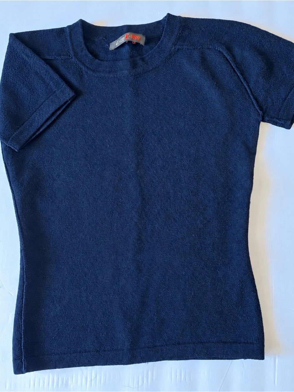 daryl k Short Sleeve Navy Knit Tee by